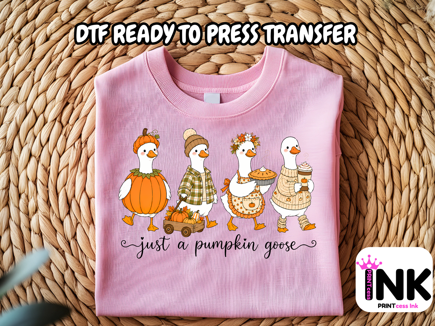 Fall goose - DTF101702- T-Shirt Transfer | Ready to Press | DIY Heat Transfer for Clothing, Hoodies, Sweatshirt