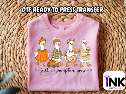 Fall goose - DTF101702- T-Shirt Transfer | Ready to Press | DIY Heat Transfer for Clothing, Hoodies, Sweatshirt