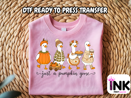 Fall goose - DTF101702- T-Shirt Transfer | Ready to Press | DIY Heat Transfer for Clothing, Hoodies, Sweatshirt