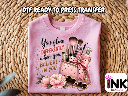 You glow -  DTF101775- T-Shirt Transfer | Ready to Press | DIY Heat Transfer for Clothing, Hoodies, Sweatshirt