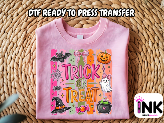Trick - DTF101698- T-Shirt Transfer | Ready to Press | DIY Heat Transfer for Clothing, Hoodies, Sweatshirt
