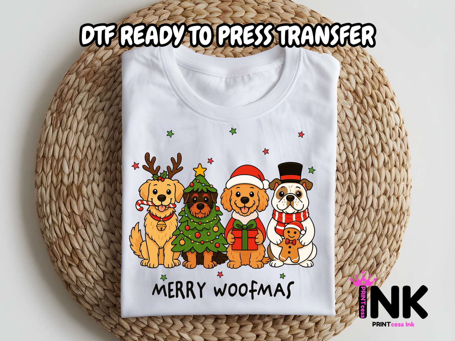Woofmas DTF101185| DTF T-Shirt Transfer | Ready to Press | DIY Heat Transfer for Clothing, Hoodies, Sweatshirt