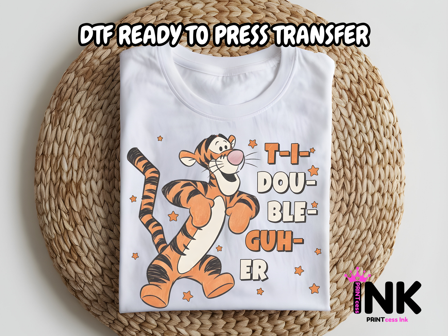 Tigger -DTF101607 - T-Shirt Transfer | Ready to Press | DIY Heat Transfer for Clothing, Hoodies, Sweatshirt