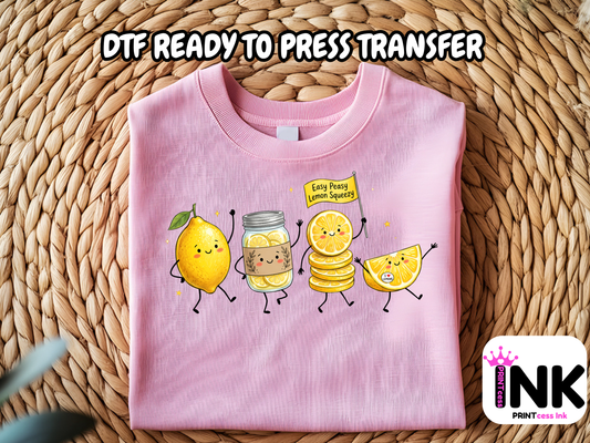 Lemon - DTF101713- T-Shirt Transfer | Ready to Press | DIY Heat Transfer for Clothing, Hoodies, Sweatshirt