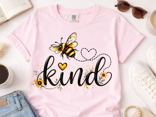 Bee kind -  DTF101888- DTF T-Shirt Transfer | Ready to Press | DIY Heat Transfer for Clothing, Hoodies, Sweatshirt