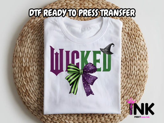 Wicked DTF101077| DTF T-Shirt Transfer | Ready to Press | DIY Heat Transfer for Clothing, Hoodies, Sweatshirt