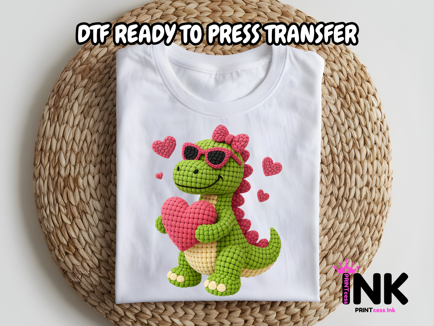 Dino Heart DTF101229| DTF T-Shirt Transfer | Ready to Press | DIY Heat Transfer for Clothing, Hoodies, Sweatshirt