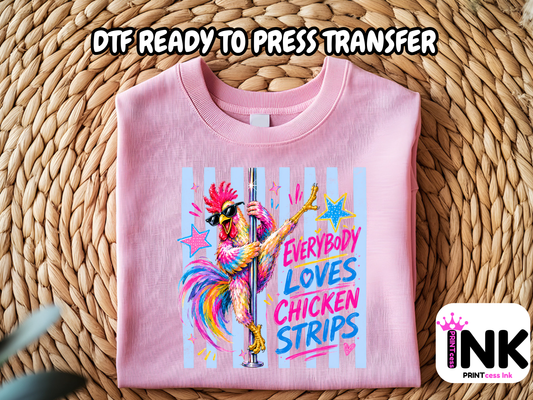 Chicken strips - DTF101707- T-Shirt Transfer | Ready to Press | DIY Heat Transfer for Clothing, Hoodies, Sweatshirt