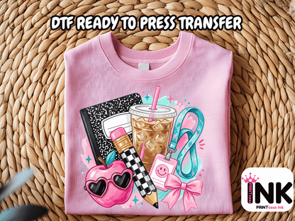 School -  DTF101763- T-Shirt Transfer | Ready to Press | DIY Heat Transfer for Clothing, Hoodies, Sweatshirt