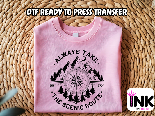 Camping DTF101399 DTF T-Shirt Transfer | Ready to Press | DIY Heat Transfer for Clothing, Hoodies, Sweatshirt
