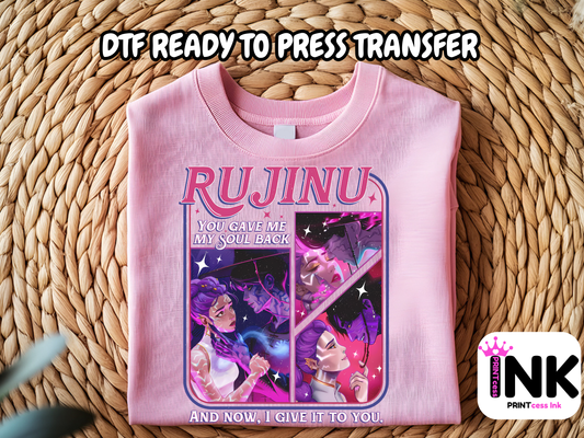 Huntrix DTF101022 | DTF T-Shirt Transfer | Ready to Press | DIY Heat Transfer for Clothing, Hoodies, Sweatshirt