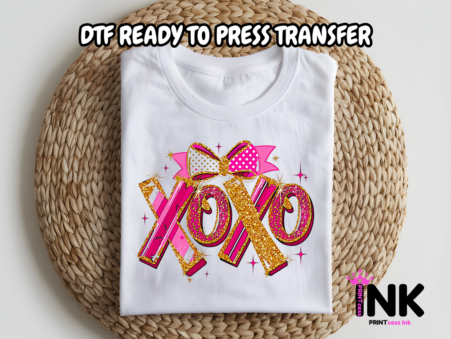 Xoxo DTF101226| DTF T-Shirt Transfer | Ready to Press | DIY Heat Transfer for Clothing, Hoodies, Sweatshirt