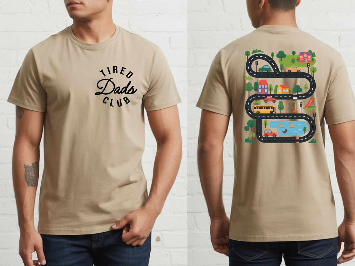 Dad race track -  DTF101901- DTF T-Shirt Transfer | Ready to Press | DIY Heat Transfer for Clothing, Hoodies, Sweatshirt