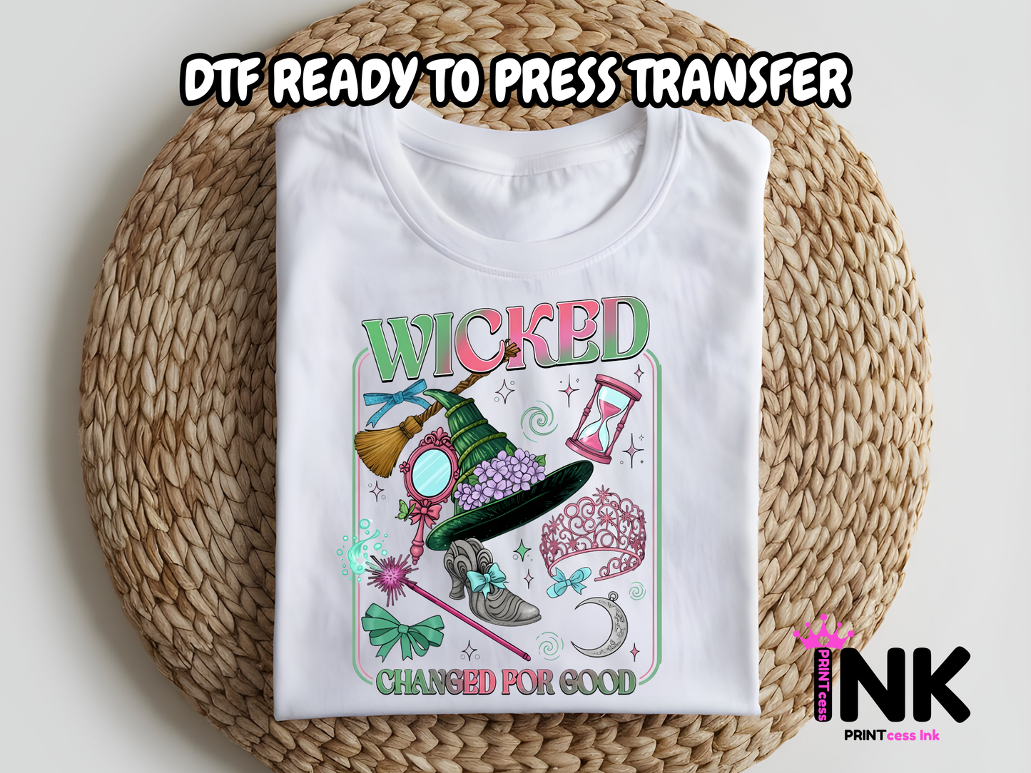 Wicked DTF101085| DTF T-Shirt Transfer | Ready to Press | DIY Heat Transfer for Clothing, Hoodies, Sweatshirt
