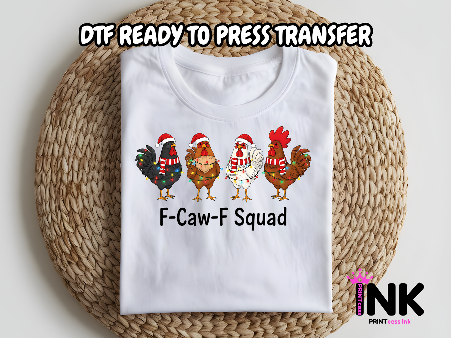 F-caw-f DTF101170| DTF T-Shirt Transfer | Ready to Press | DIY Heat Transfer for Clothing, Hoodies, Sweatshirt