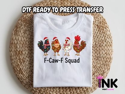 F-caw-f DTF101170| DTF T-Shirt Transfer | Ready to Press | DIY Heat Transfer for Clothing, Hoodies, Sweatshirt