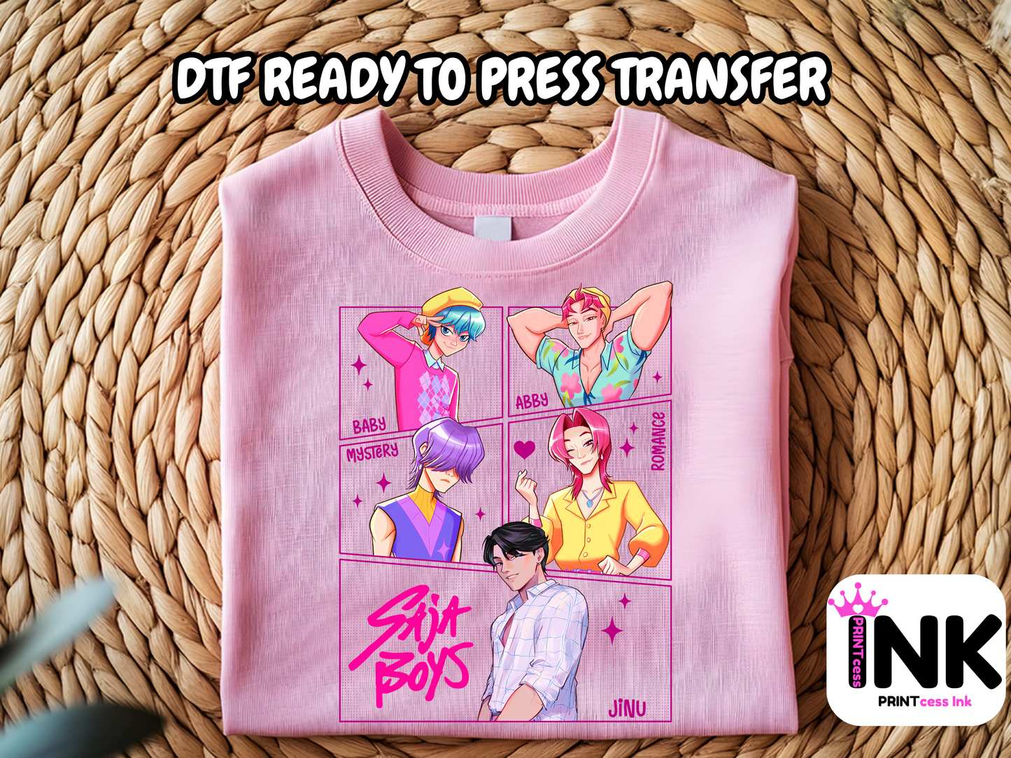 Huntrix DTF101020 | DTF T-Shirt Transfer | Ready to Press | DIY Heat Transfer for Clothing, Hoodies, Sweatshirt (Copy)