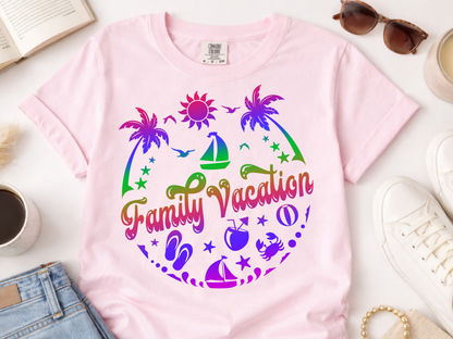 Family Vacation -  DTF101899- DTF T-Shirt Transfer | Ready to Press | DIY Heat Transfer for Clothing, Hoodies, Sweatshirt