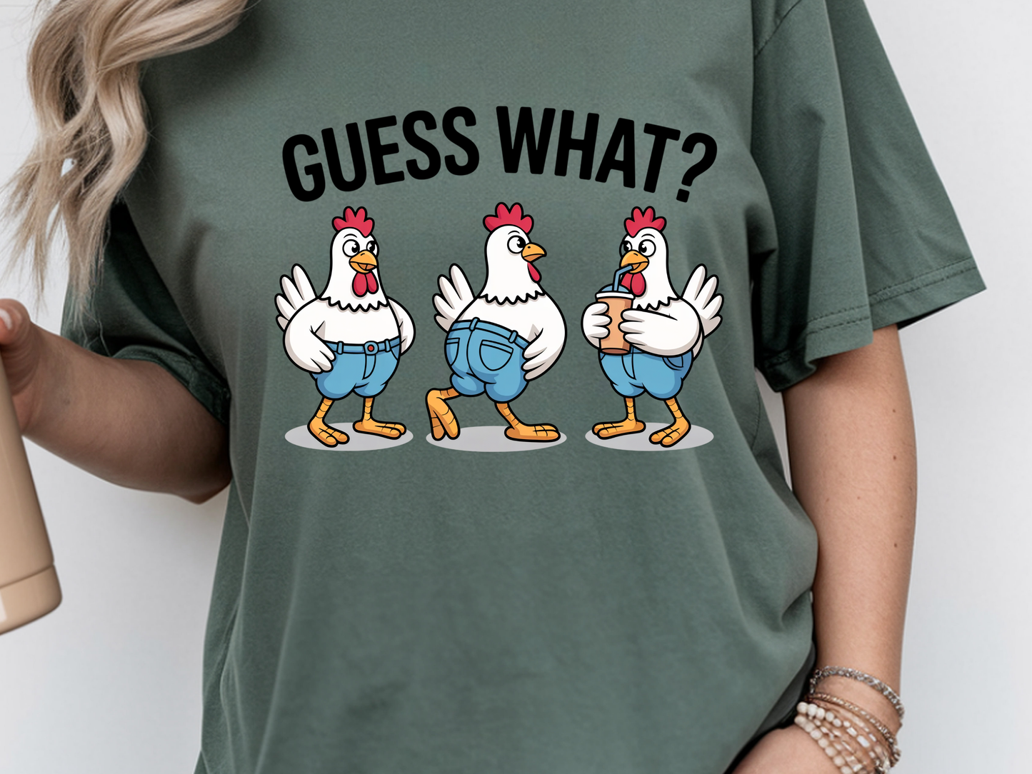 Guess What DTF101502 DTF T-Shirt Transfer | Ready to Press | DIY Heat Transfer for Clothing, Hoodies, Sweatshirt