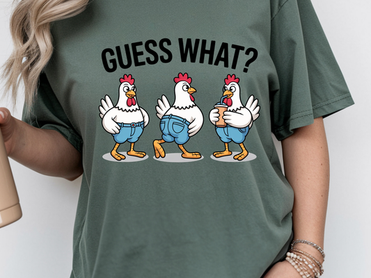 Guess What DTF101502 DTF T-Shirt Transfer | Ready to Press | DIY Heat Transfer for Clothing, Hoodies, Sweatshirt