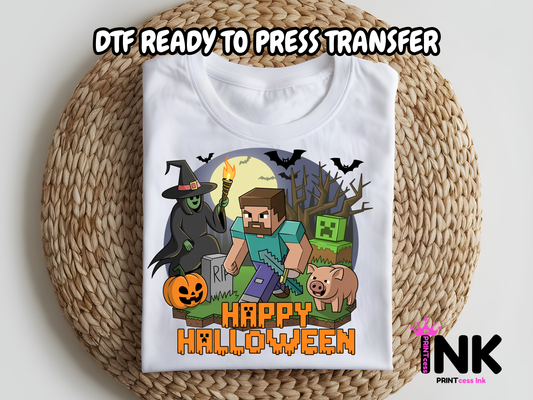 Happy Halloween DTF101015 | DTF T-Shirt Transfer | Ready to Press | DIY Heat Transfer for Clothing, Hoodies, Sweatshirt (Copy)