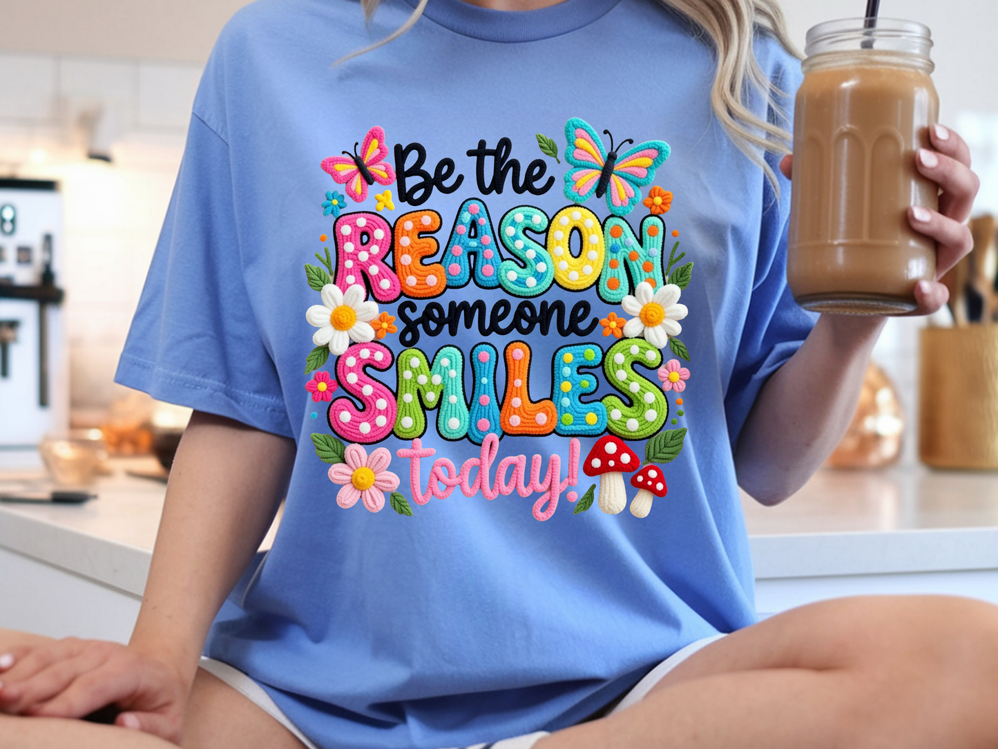 Smile DTF101452 DTF T-Shirt Transfer | Ready to Press | DIY Heat Transfer for Clothing, Hoodies, Sweatshirt