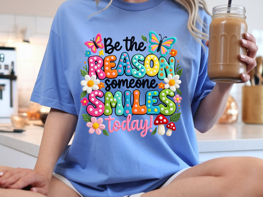 Smile DTF101452 DTF T-Shirt Transfer | Ready to Press | DIY Heat Transfer for Clothing, Hoodies, Sweatshirt