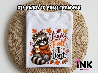 Leaves fall - DTF101721- T-Shirt Transfer | Ready to Press | DIY Heat Transfer for Clothing, Hoodies, Sweatshirt