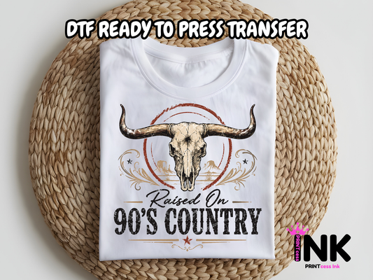 90's country -DTF101683- T-Shirt Transfer | Ready to Press | DIY Heat Transfer for Clothing, Hoodies, Sweatshirt