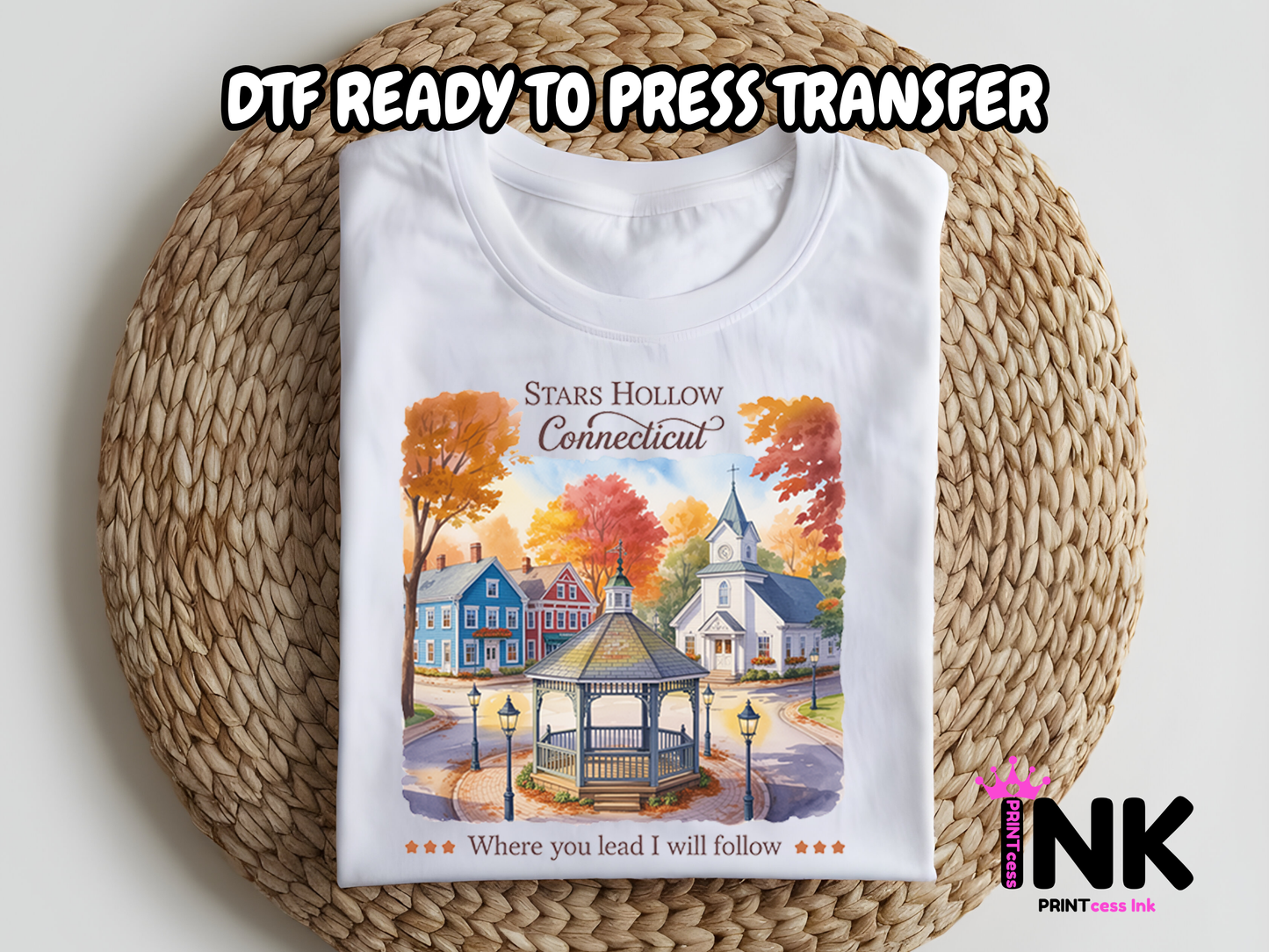 Stars Hollow -  DTF101740- T-Shirt Transfer | Ready to Press | DIY Heat Transfer for Clothing, Hoodies, Sweatshirt