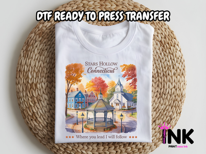 Stars Hollow -  DTF101740- T-Shirt Transfer | Ready to Press | DIY Heat Transfer for Clothing, Hoodies, Sweatshirt