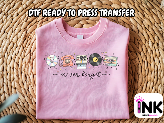 90's - DTF101709- T-Shirt Transfer | Ready to Press | DIY Heat Transfer for Clothing, Hoodies, Sweatshirt