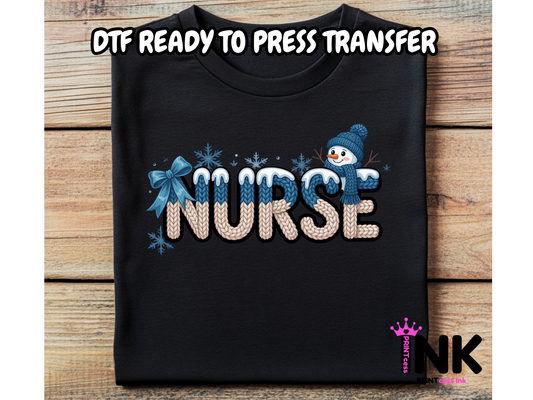 Nurse DTF101206| DTF T-Shirt Transfer | Ready to Press | DIY Heat Transfer for Clothing, Hoodies, Sweatshirt