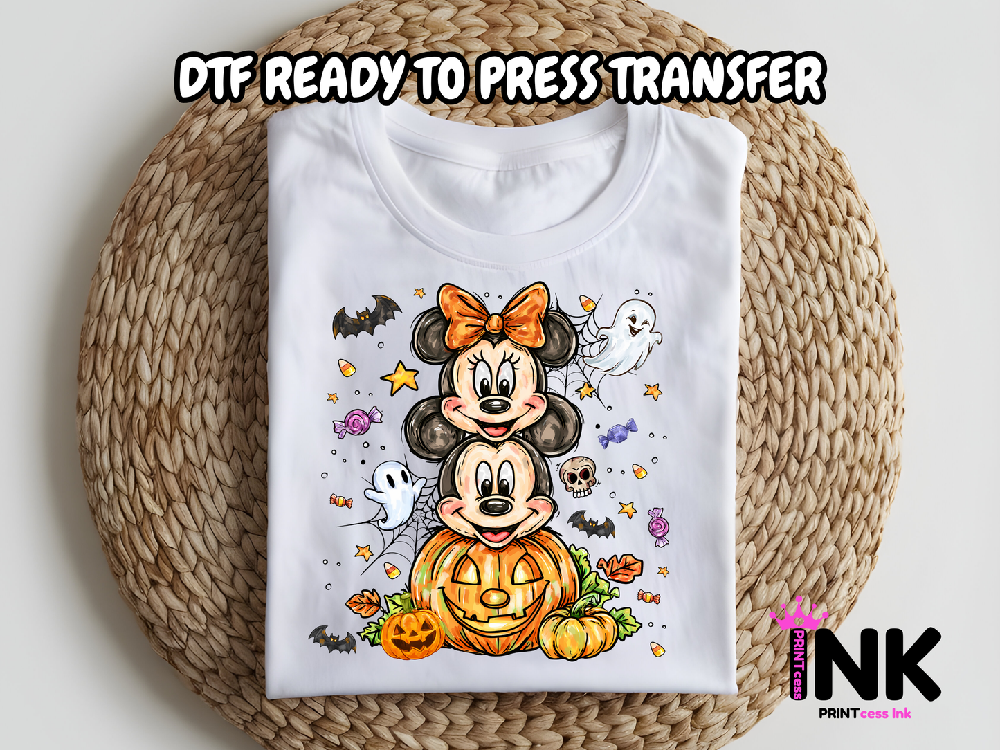 Mickey Halloween DTF101017 | DTF T-Shirt Transfer | Ready to Press | DIY Heat Transfer for Clothing, Hoodies, Sweatshirt (Copy)