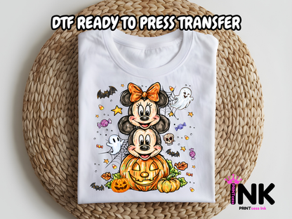 Mickey Halloween DTF101017 | DTF T-Shirt Transfer | Ready to Press | DIY Heat Transfer for Clothing, Hoodies, Sweatshirt (Copy)