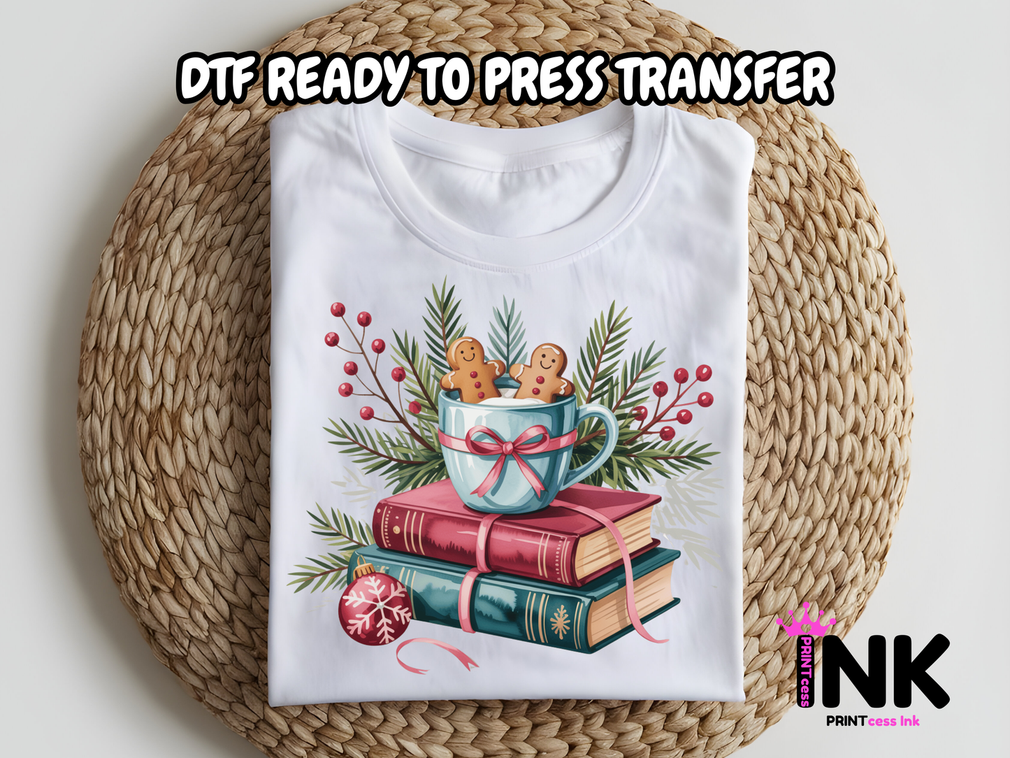 Books DTF101183| DTF T-Shirt Transfer | Ready to Press | DIY Heat Transfer for Clothing, Hoodies, Sweatshirt