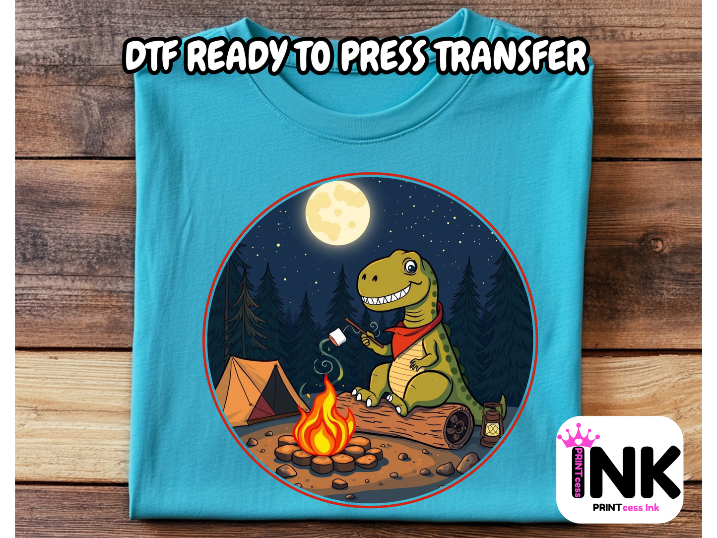 Camping DTF101383| DTF T-Shirt Transfer | Ready to Press | DIY Heat Transfer for Clothing, Hoodies, Sweatshirt