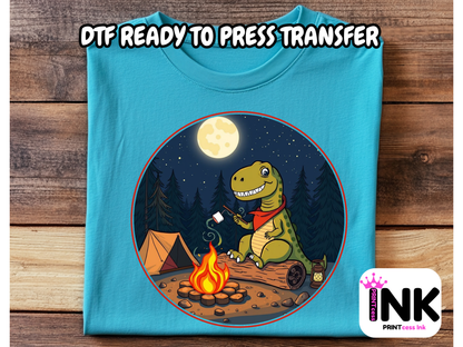 Camping DTF101383| DTF T-Shirt Transfer | Ready to Press | DIY Heat Transfer for Clothing, Hoodies, Sweatshirt