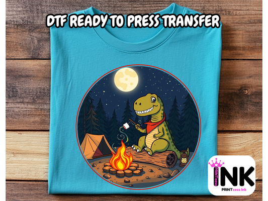 Camping DTF101383| DTF T-Shirt Transfer | Ready to Press | DIY Heat Transfer for Clothing, Hoodies, Sweatshirt
