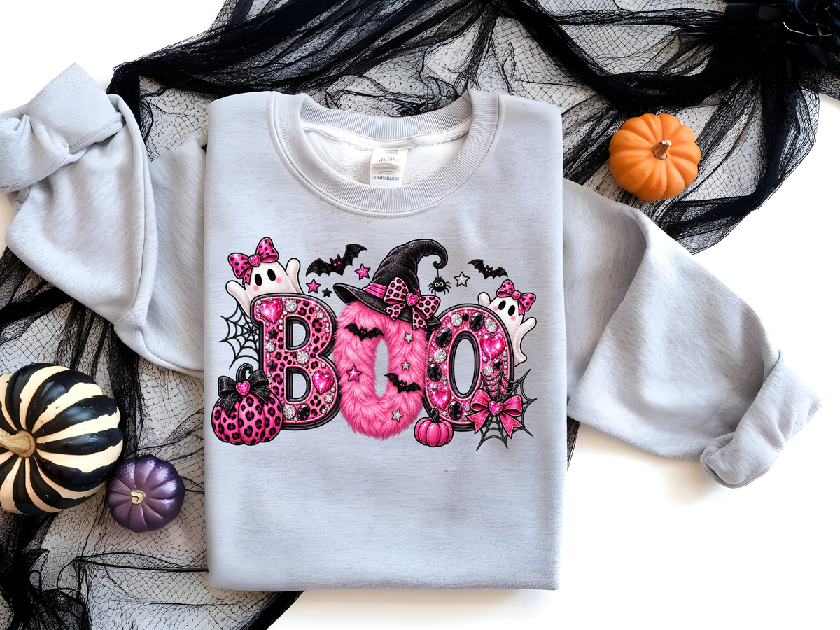 Boo -  DTF101858- DTF T-Shirt Transfer | Ready to Press | DIY Heat Transfer for Clothing, Hoodies, Sweatshirt