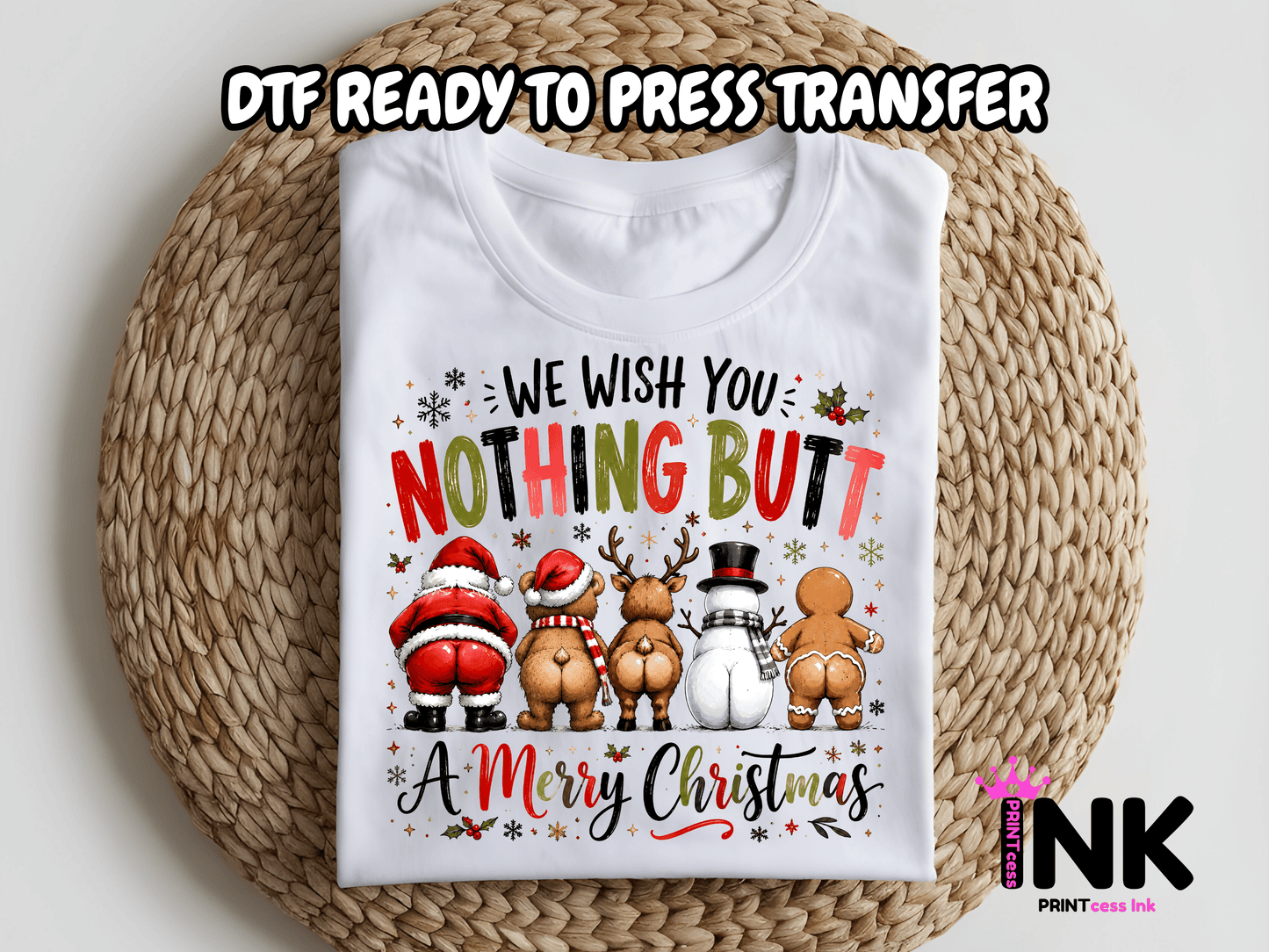 Nothing butt -  DTF101788- T-Shirt Transfer | Ready to Press | DIY Heat Transfer for Clothing, Hoodies, Sweatshirt