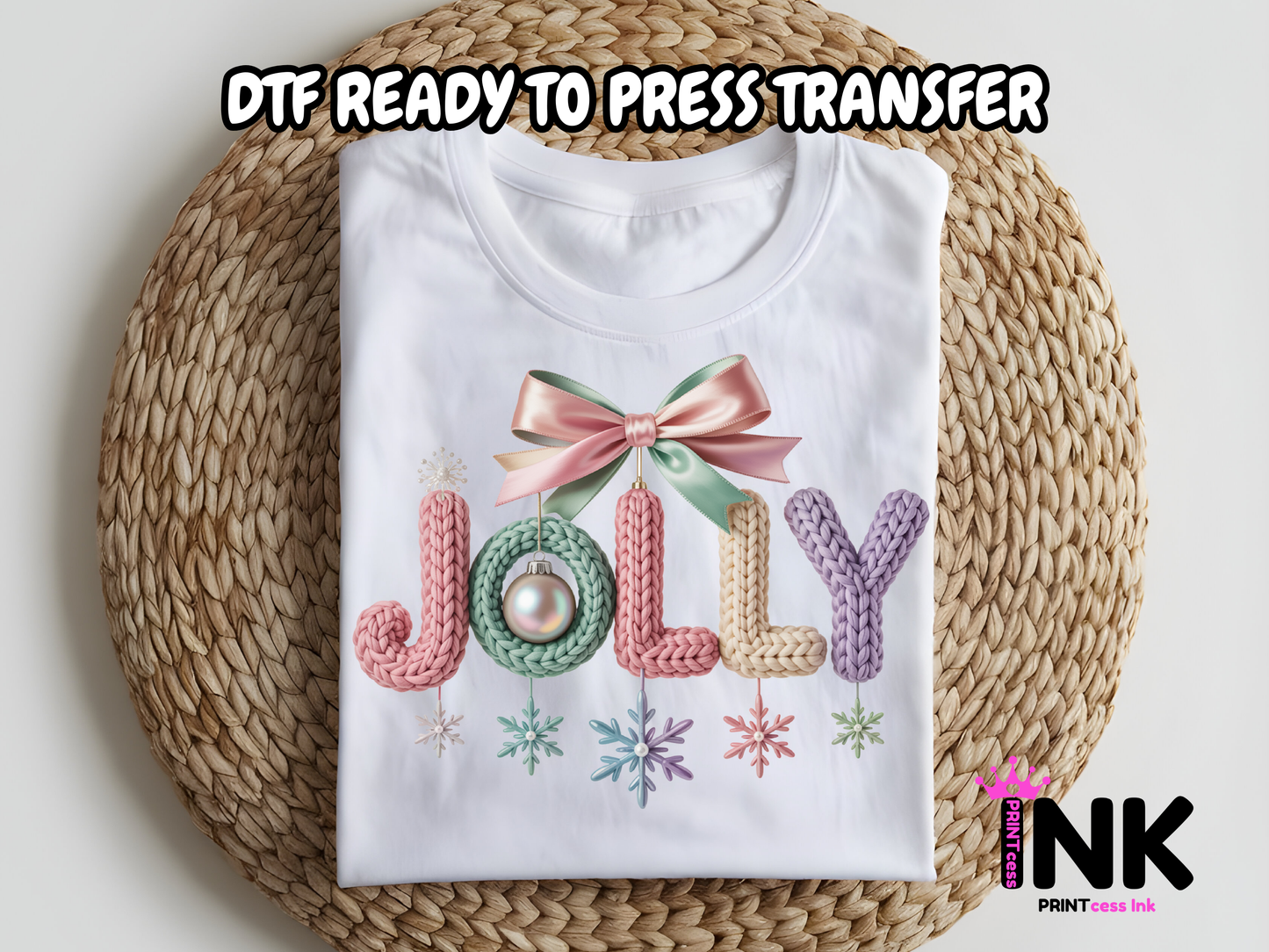 Jolly DTF101197| DTF T-Shirt Transfer | Ready to Press | DIY Heat Transfer for Clothing, Hoodies, Sweatshirt