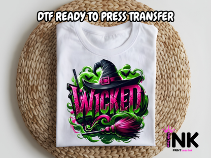Wicked DTF101104| DTF T-Shirt Transfer | Ready to Press | DIY Heat Transfer for Clothing, Hoodies, Sweatshirt