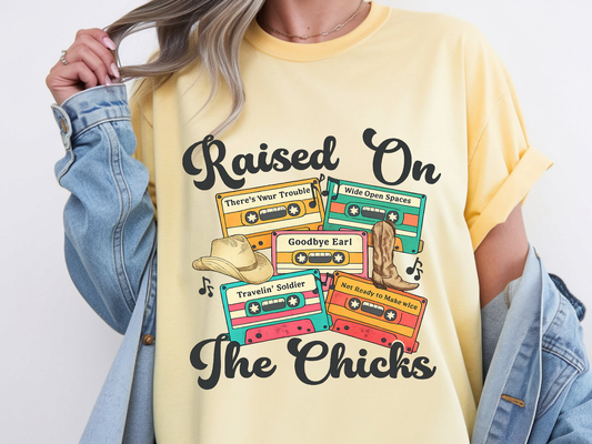 Raised on chicks DTF101520 DTF T-Shirt Transfer | Ready to Press | DIY Heat Transfer for Clothing, Hoodies, Sweatshirt