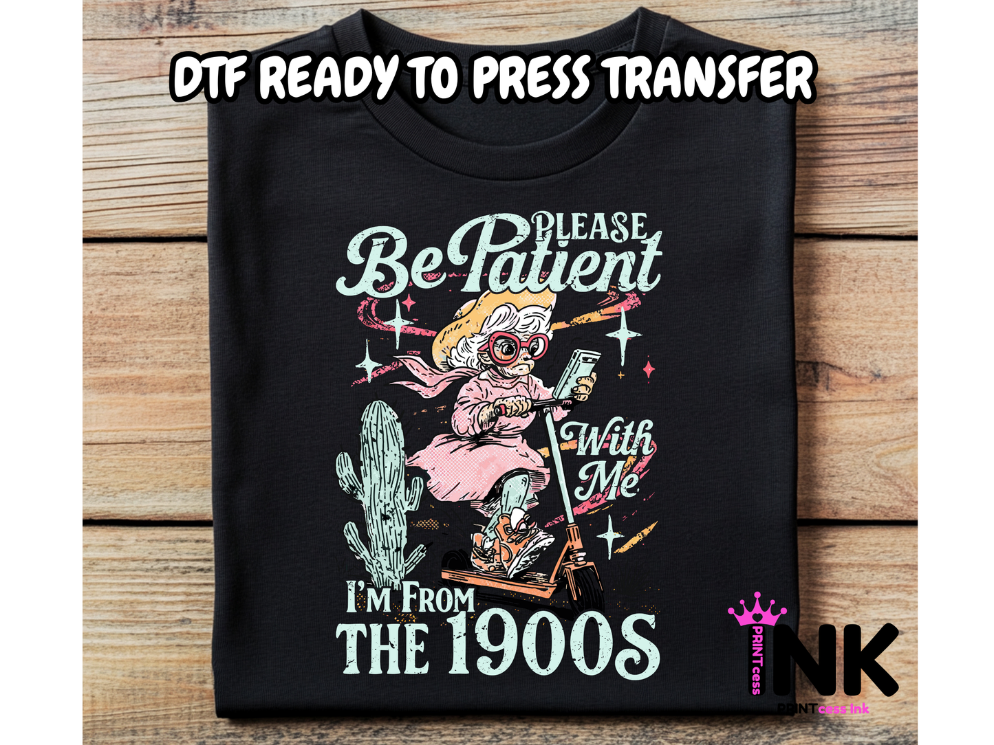 1900's DTF101035 | DTF T-Shirt Transfer | Ready to Press | DIY Heat Transfer for Clothing, Hoodies, Sweatshirt