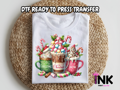 Christmas DTF101199| DTF T-Shirt Transfer | Ready to Press | DIY Heat Transfer for Clothing, Hoodies, Sweatshirt