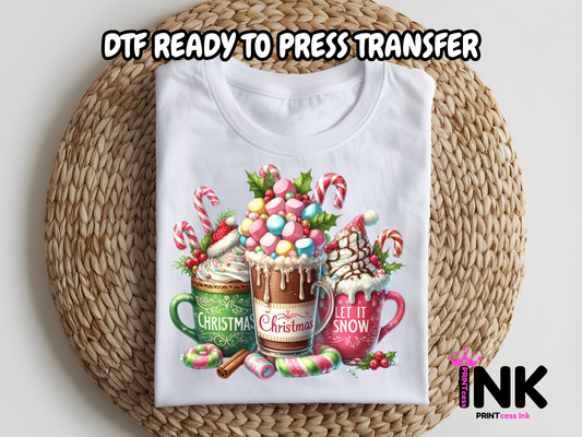Christmas DTF101199| DTF T-Shirt Transfer | Ready to Press | DIY Heat Transfer for Clothing, Hoodies, Sweatshirt