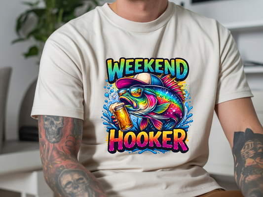 Weekend Hooker DTF101552 DTF T-Shirt Transfer | Ready to Press | DIY Heat Transfer for Clothing, Hoodies, Sweatshirt