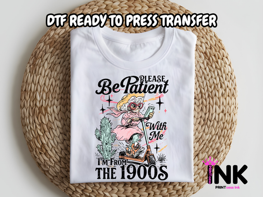 From the 1900's DTF101028 | DTF T-Shirt Transfer | Ready to Press | DIY Heat Transfer for Clothing, Hoodies, Sweatshirt