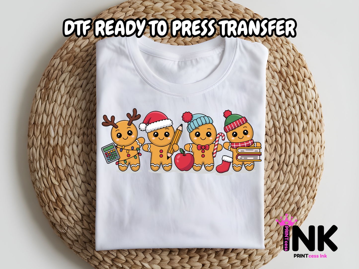 Teacher Christmas DTF101192| DTF T-Shirt Transfer | Ready to Press | DIY Heat Transfer for Clothing, Hoodies, Sweatshirt